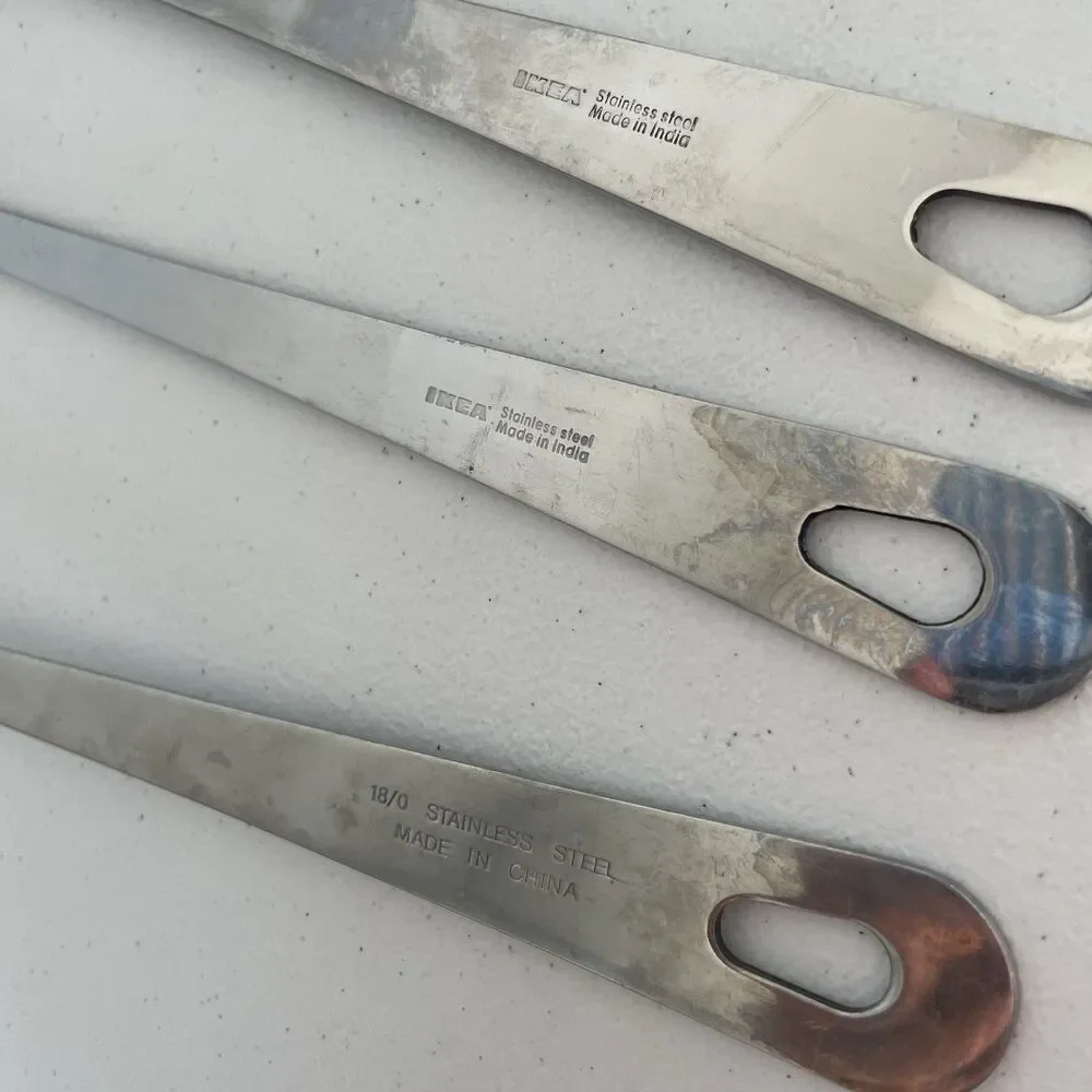 Stainless Steel Kitchen Utensil Lot of 3 Cookwear 13' Spatula, Spoon, Flipper